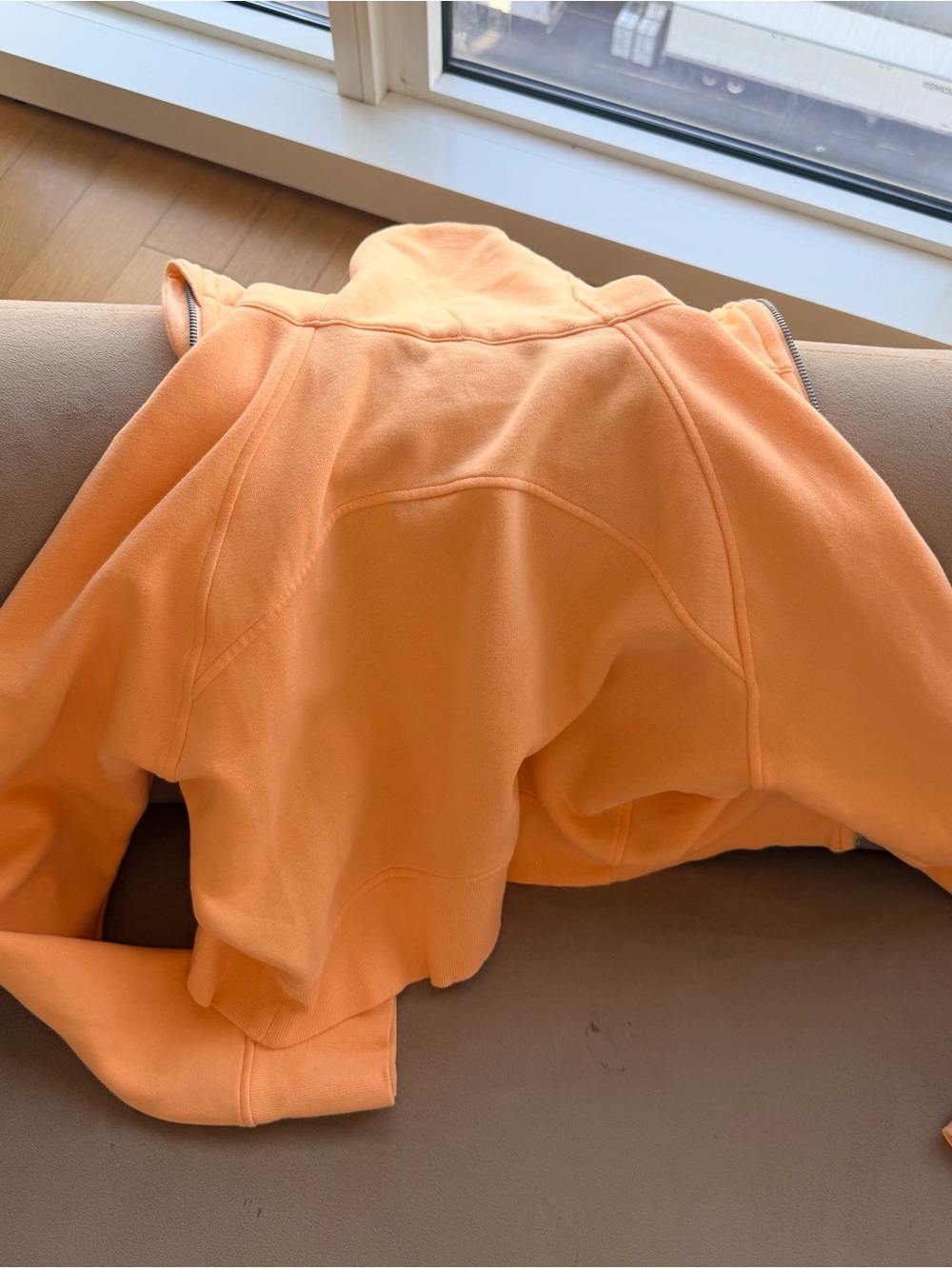 lululemon athletica SCUBA FULL ZIP Orange / Peach Hoodie - Picture 7 of 7